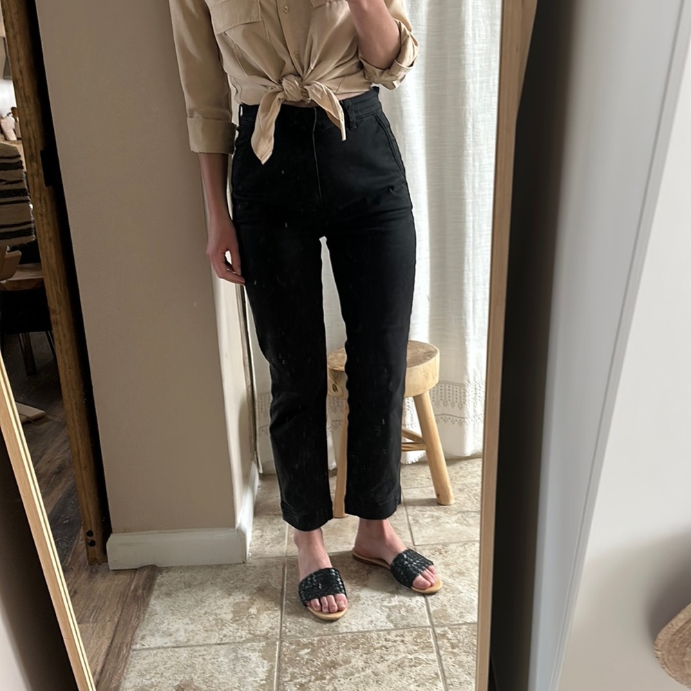 Everlane Slim Crop Pant Black size 2